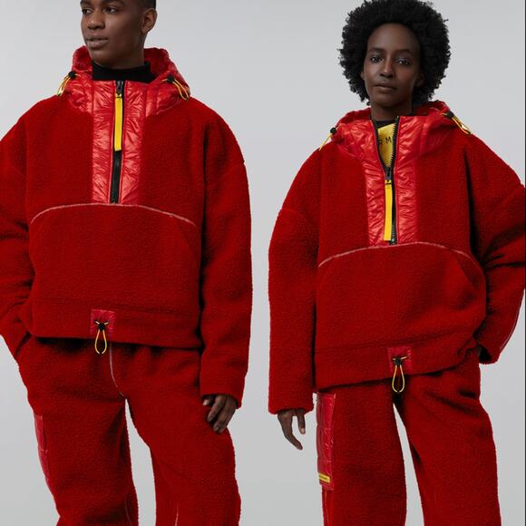 Canada Goose Pyer Moss CG Disk Anorak Pullover Jacket Red Rouge - Picture 1 of 10